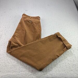 Polo‎ Ralph Lauren Pants Mens 38x29 Brown Corduroy Pleated Cuffed Chino